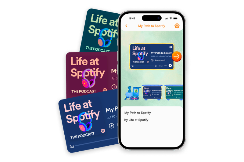 Lestori interface showing how to add songs from Spotify to books