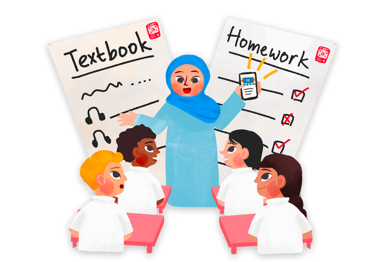 Lestori interface showing various interactive classroom resources that can be added to books